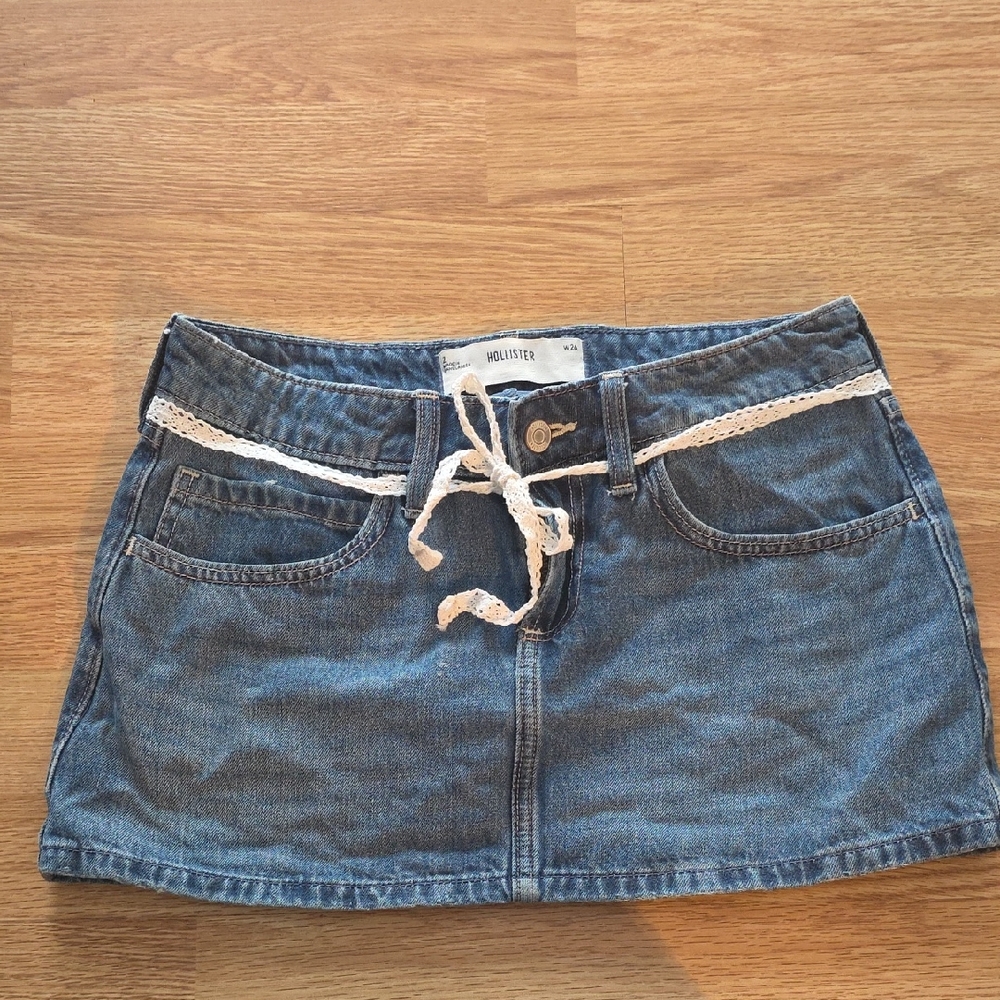 Hollister Blue Denim Skort Skirt Size 26